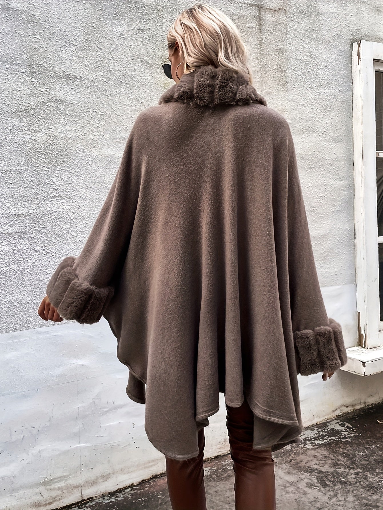 Susan - Warm Plus Size Cape Coat