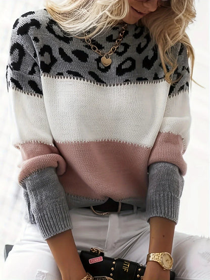 Emma - Sweater with leopard print