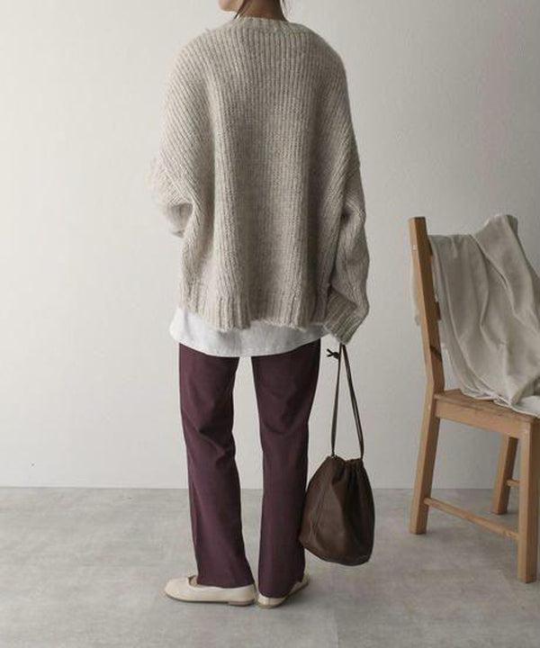 Evelina - Oversized Pocket Ivory Jumper