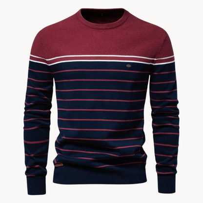 Charles - Atlantic Striped Cotton Sweater