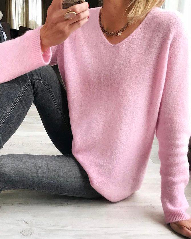 Sweet Pink Long Sleeve Jumper