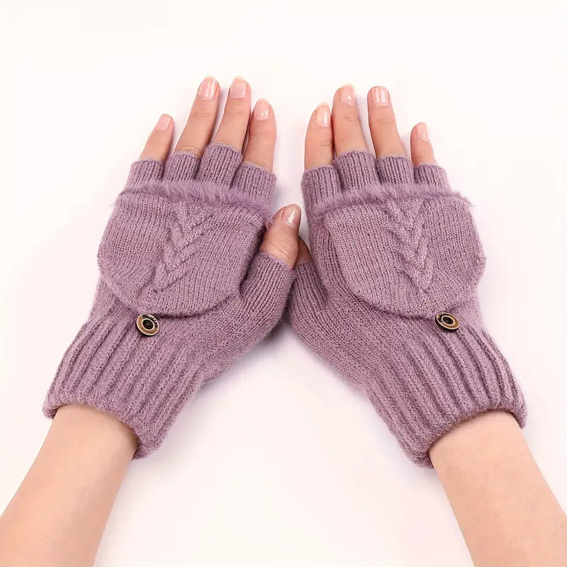 Winter Flip Knit Gloves