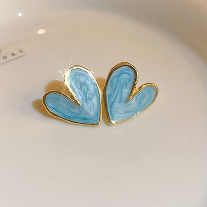 Aurora - Heart Enamel Earrings