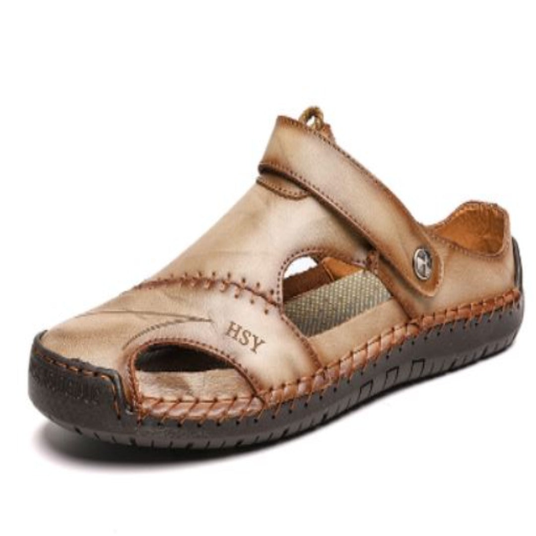 Snappy | Soft Leather Sandals For Outdoor Men