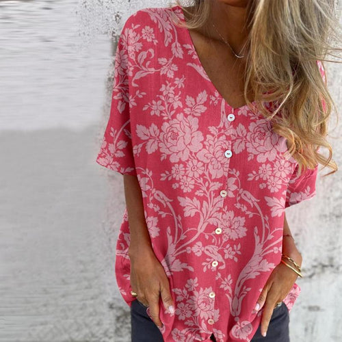 Casual Floral Print Blouse