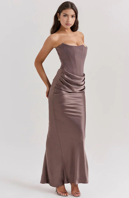 Mayla - Strapless Elegant Maxi Dress