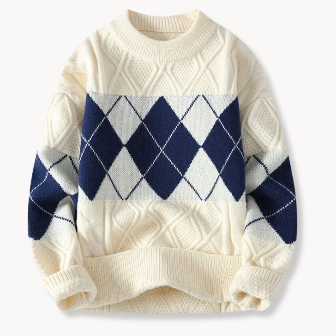 Elly - Geo-knit sweater