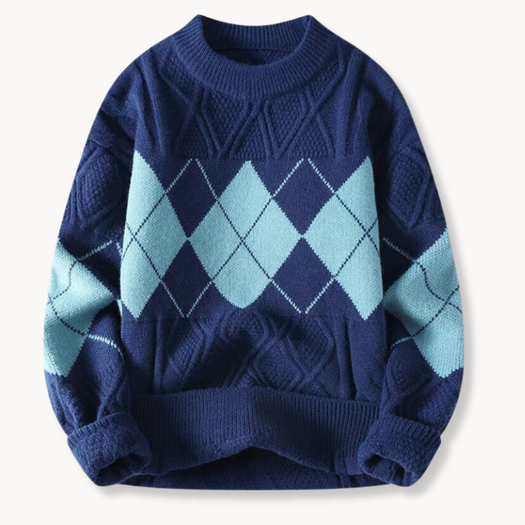 Elly - Geo-knit sweater