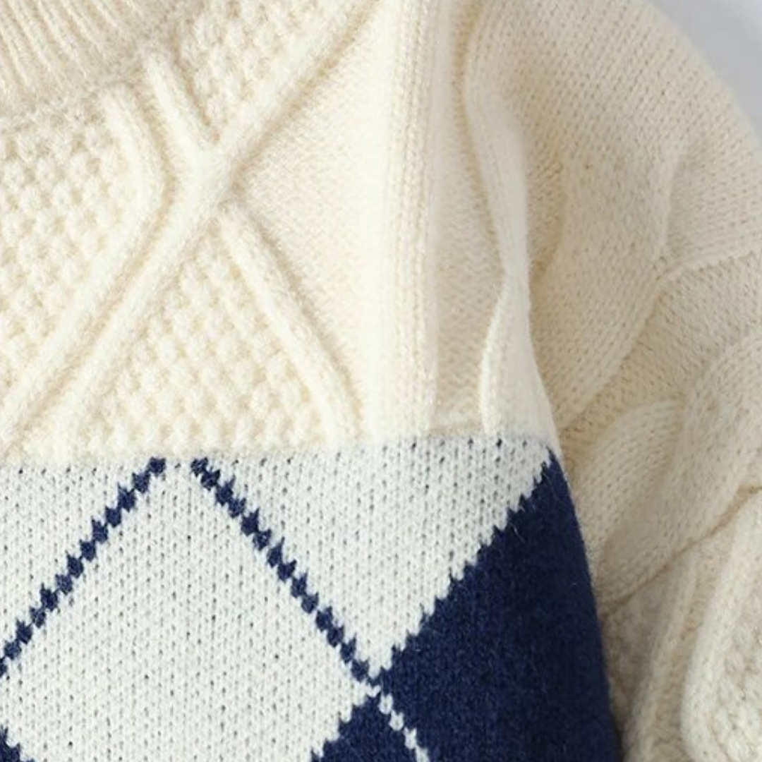 Elly - Geo-knit sweater