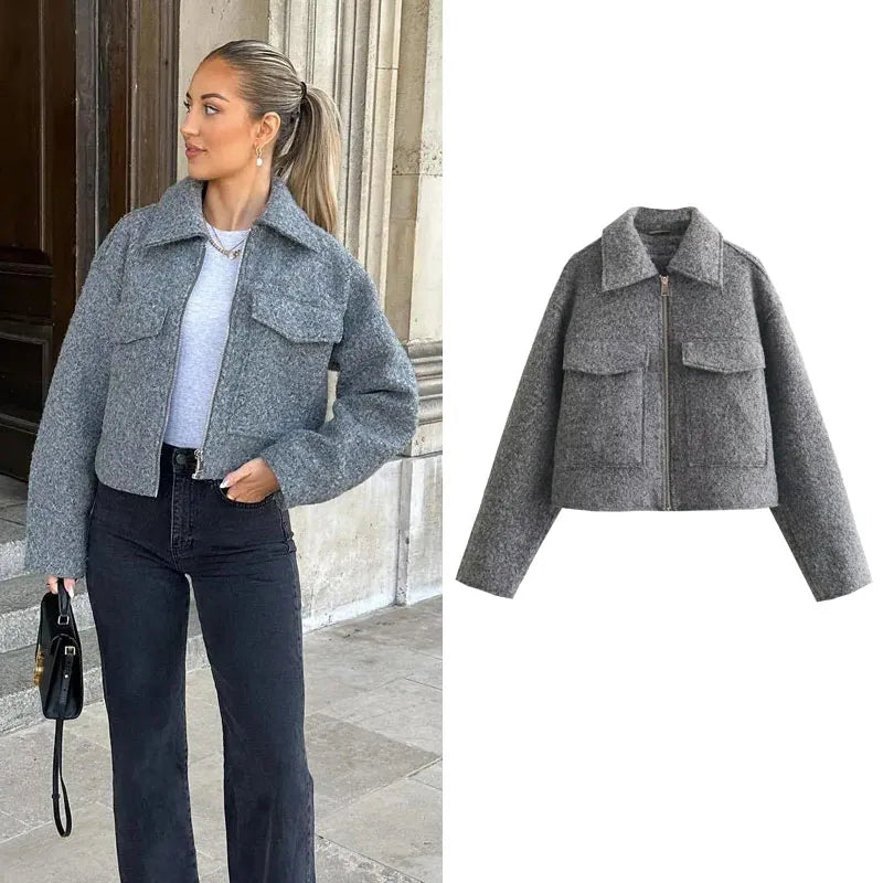 Vera - Cropped Tweed Jacket