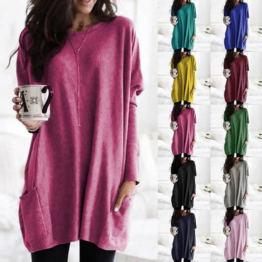 Milena | Long sleeve tunic with pockets