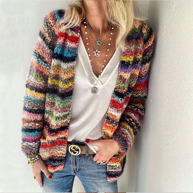 Catherine™ - Cozy Cotton Multicolour Cardigan