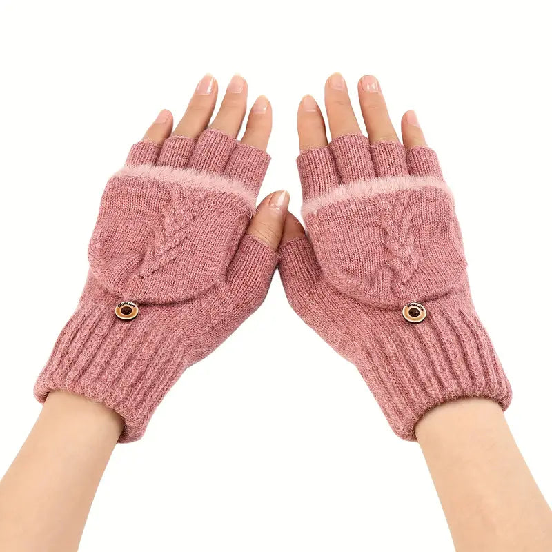 Winter Flip Knit Gloves