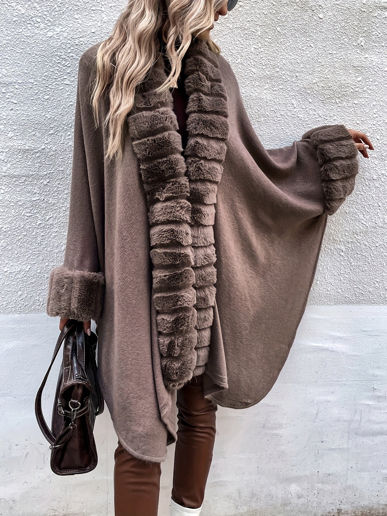 Susan - Warm Plus Size Cape Coat