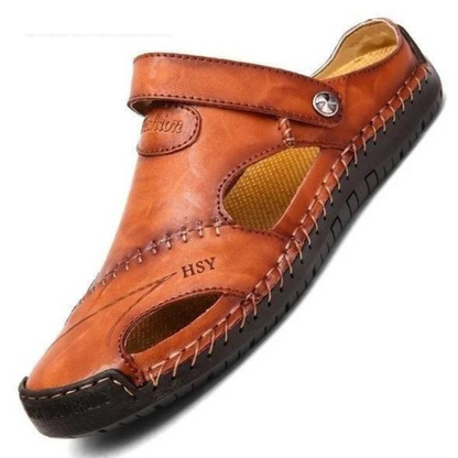 Snappy | Soft Leather Sandals For Outdoor Men