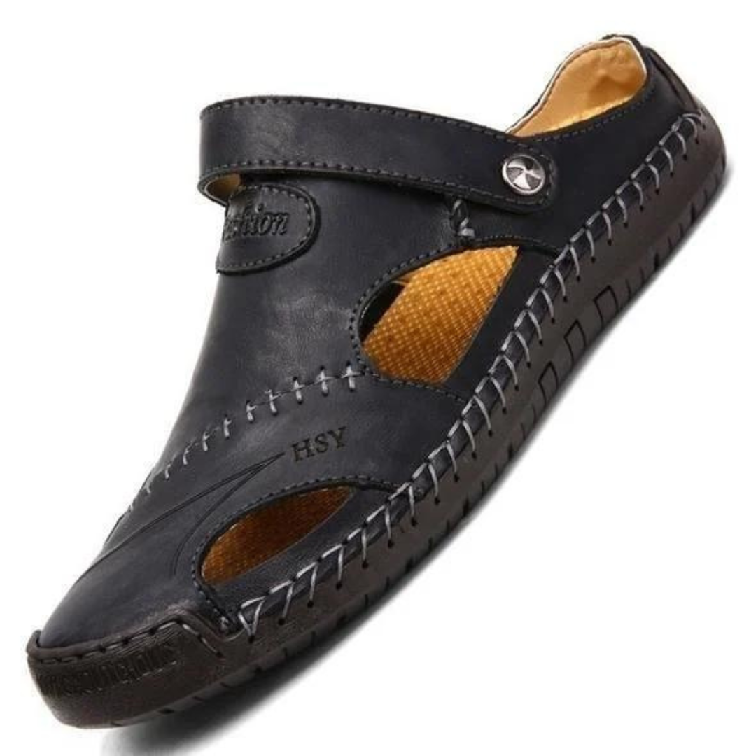 Snappy | Soft Leather Sandals For Outdoor Men