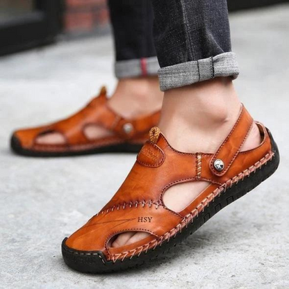 Snappy | Soft Leather Sandals For Outdoor Men